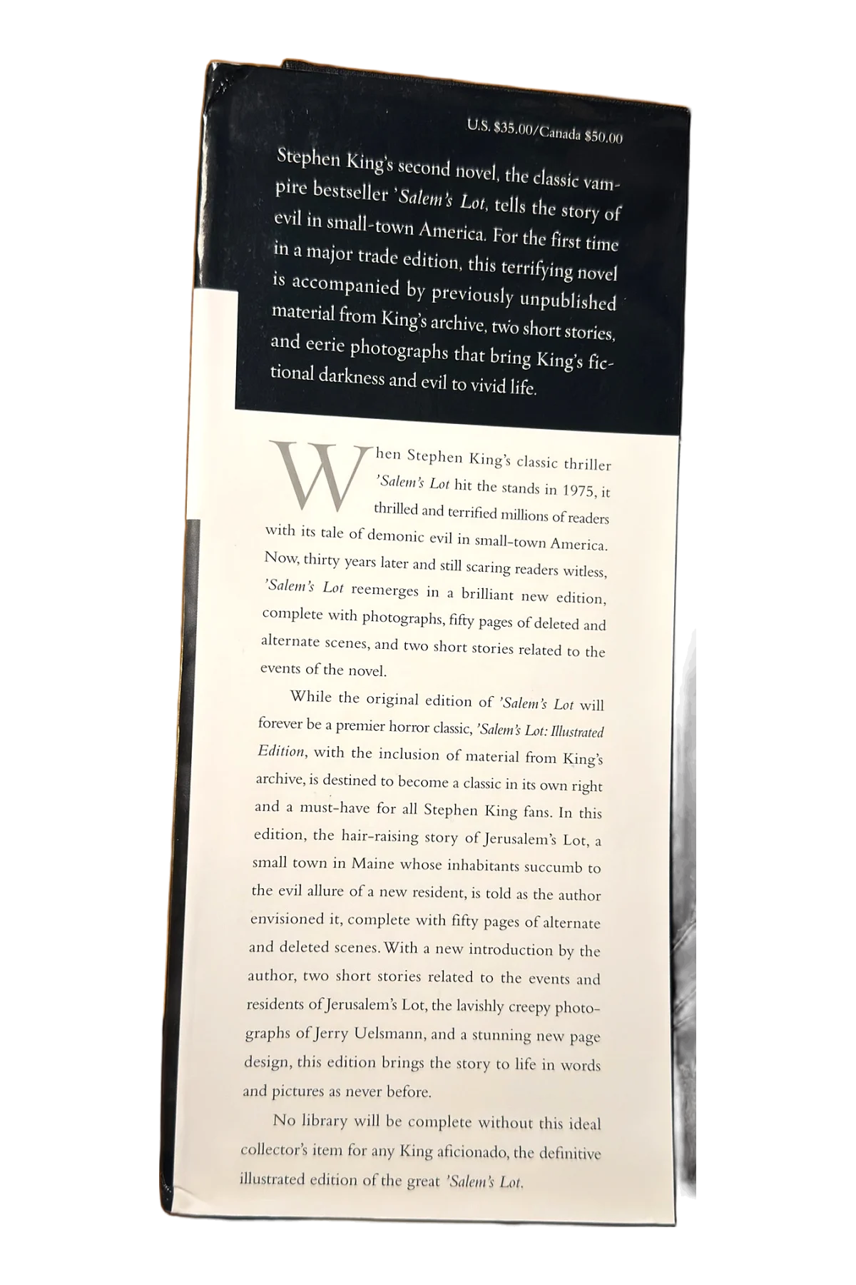 ’Salem’s Lot: Illustrated Edition Front Dust-Jacket Flap