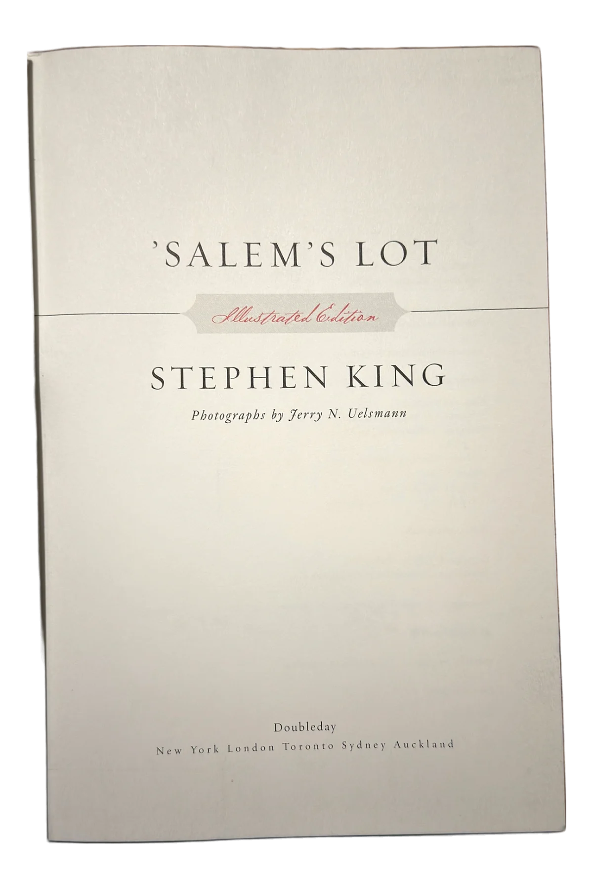 ’Salem’s Lot: Illustrated Edition Title Page