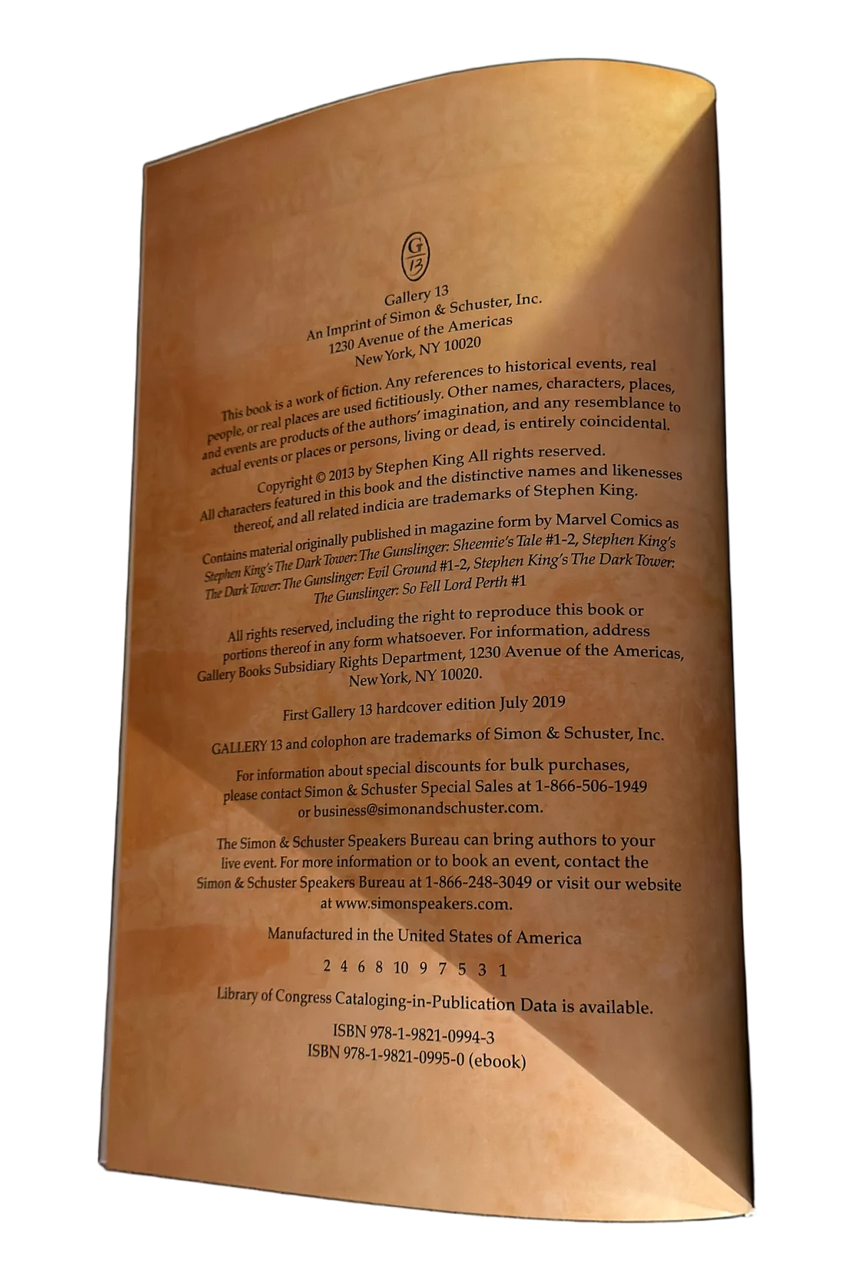 The Gunslinger: [6] Last Shots Copyright Page