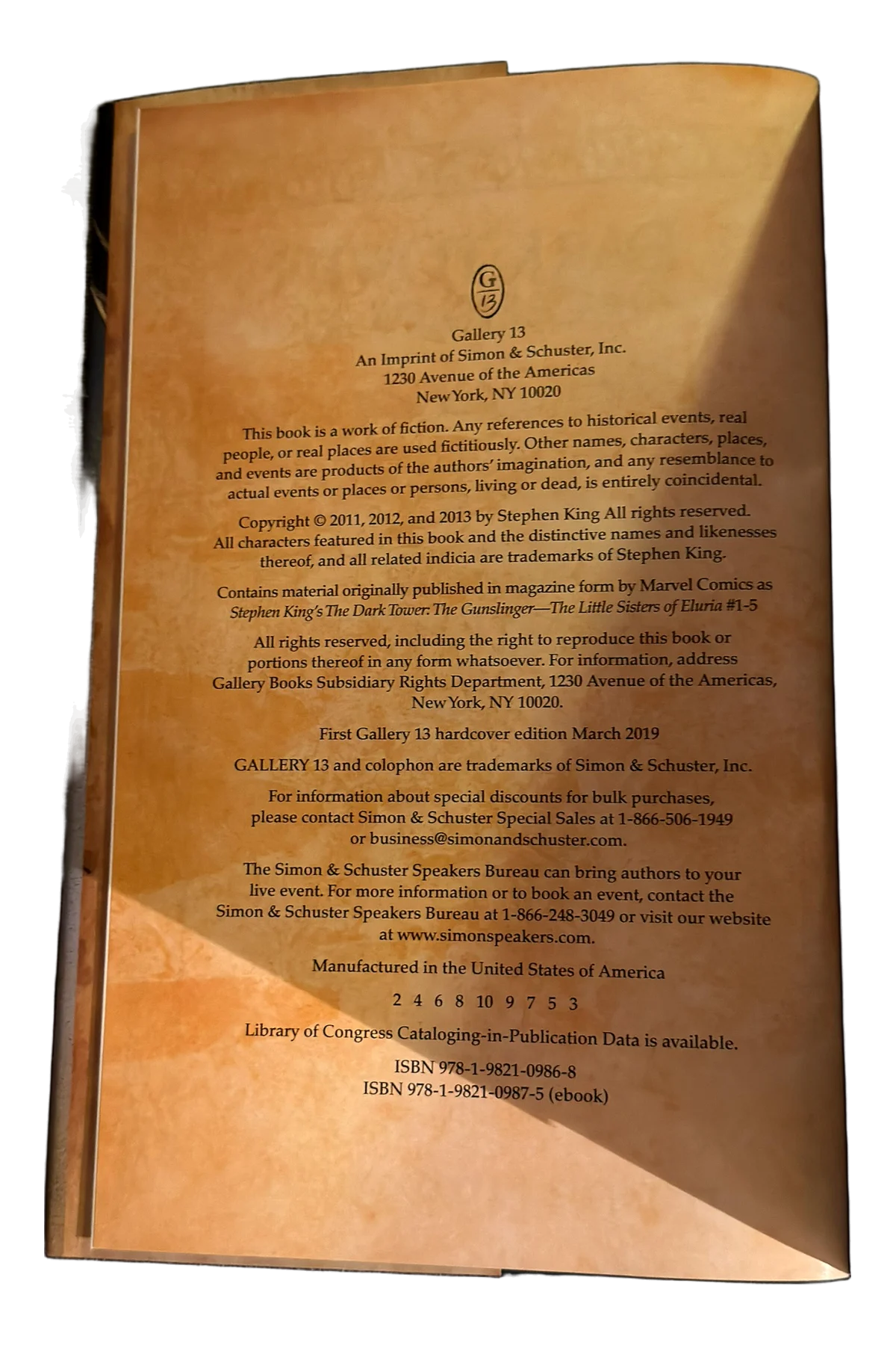 The Gunslinger: [2] The Little Sisters of Eluria Copyright Page