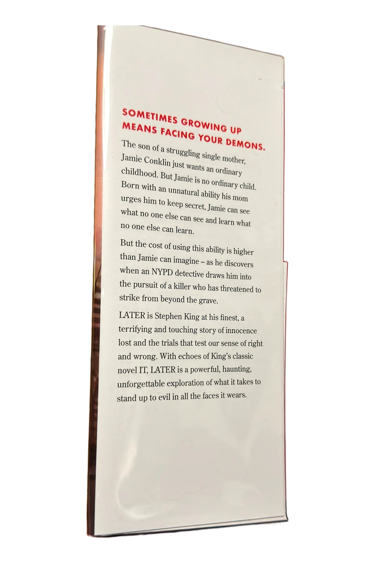 Later -Illustrated Edition Front Dust-Jacket Flap