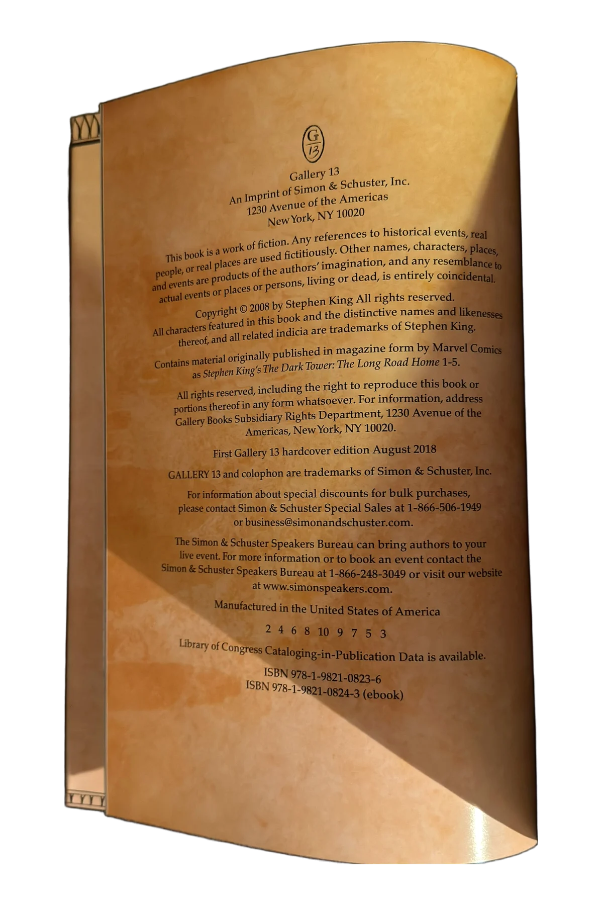 Dark Tower Beginnings: [2] The Long Road Home Copyright Page