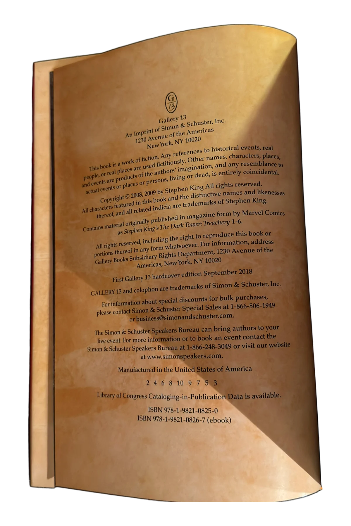 Dark Tower Beginnings: [3] Treachery Copyright Page