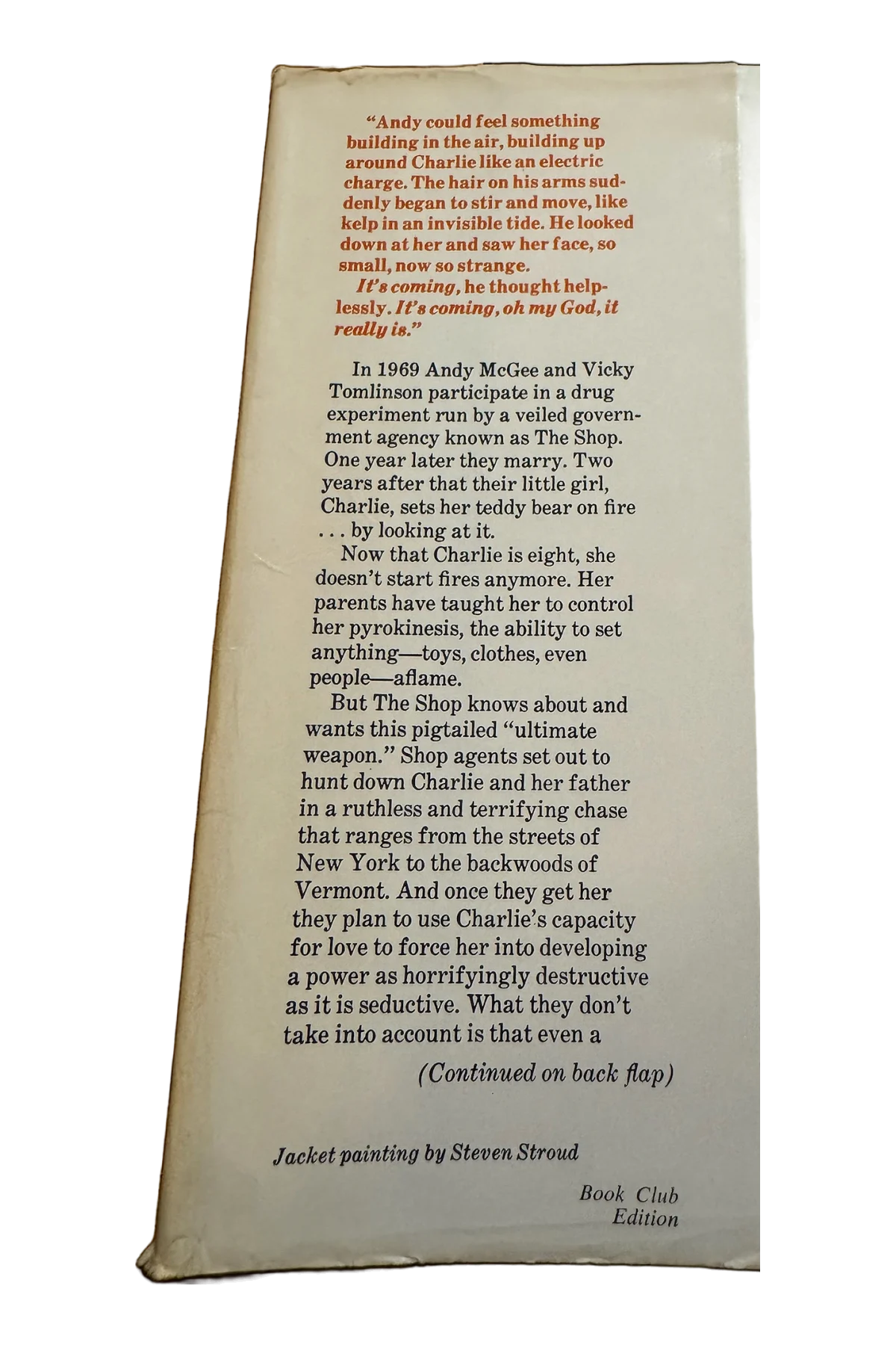 Firestarter Front Dust-Jacket Flap