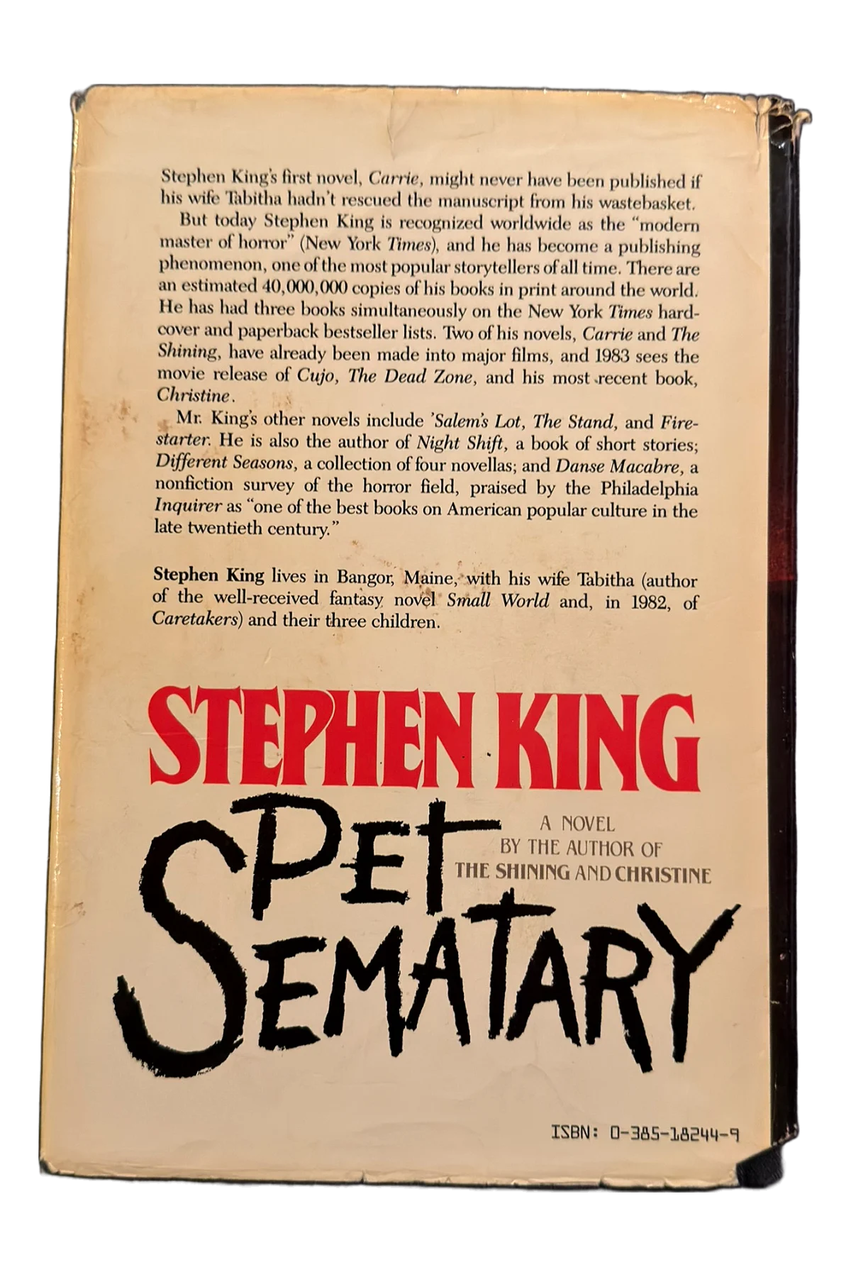Pet Sematary Rear Cover