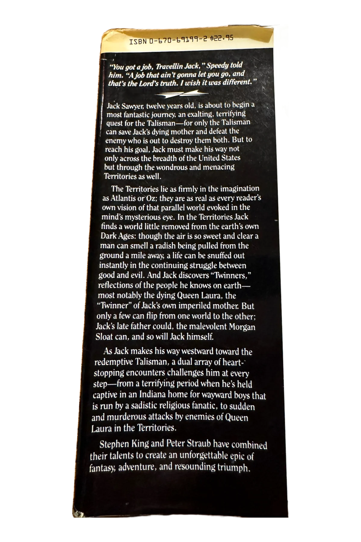 The Talisman Front Dust-Jacket Flap