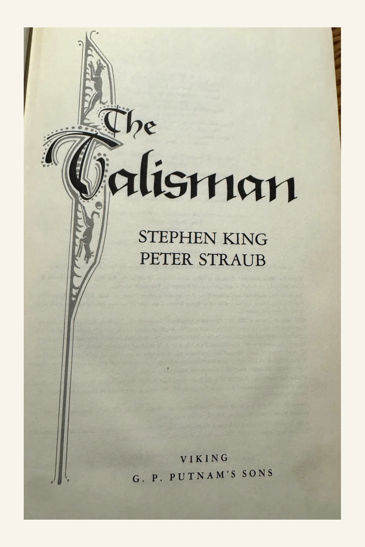 The Talisman Title Page