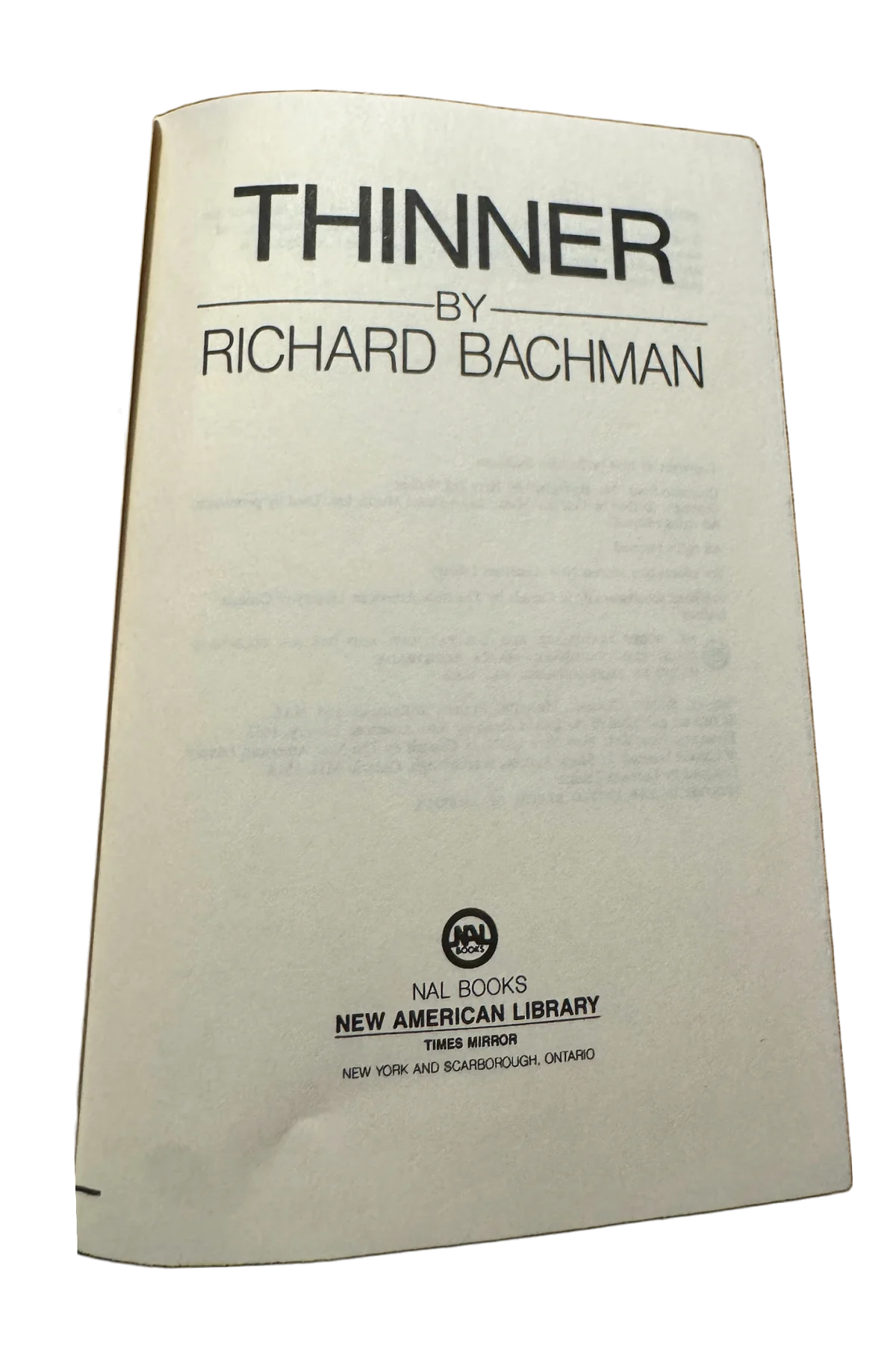 Thinner Title Page