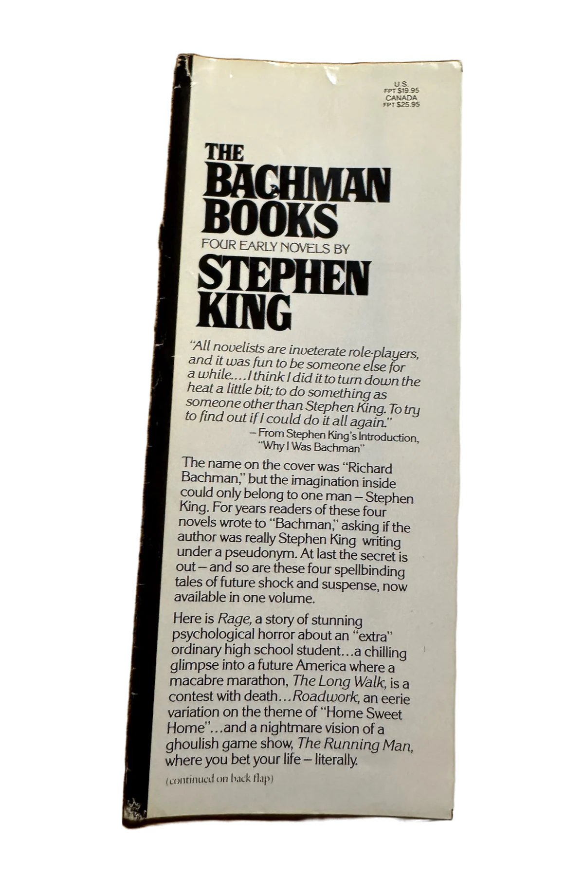 The Bachman Books Front Dust-Jacket Flap
