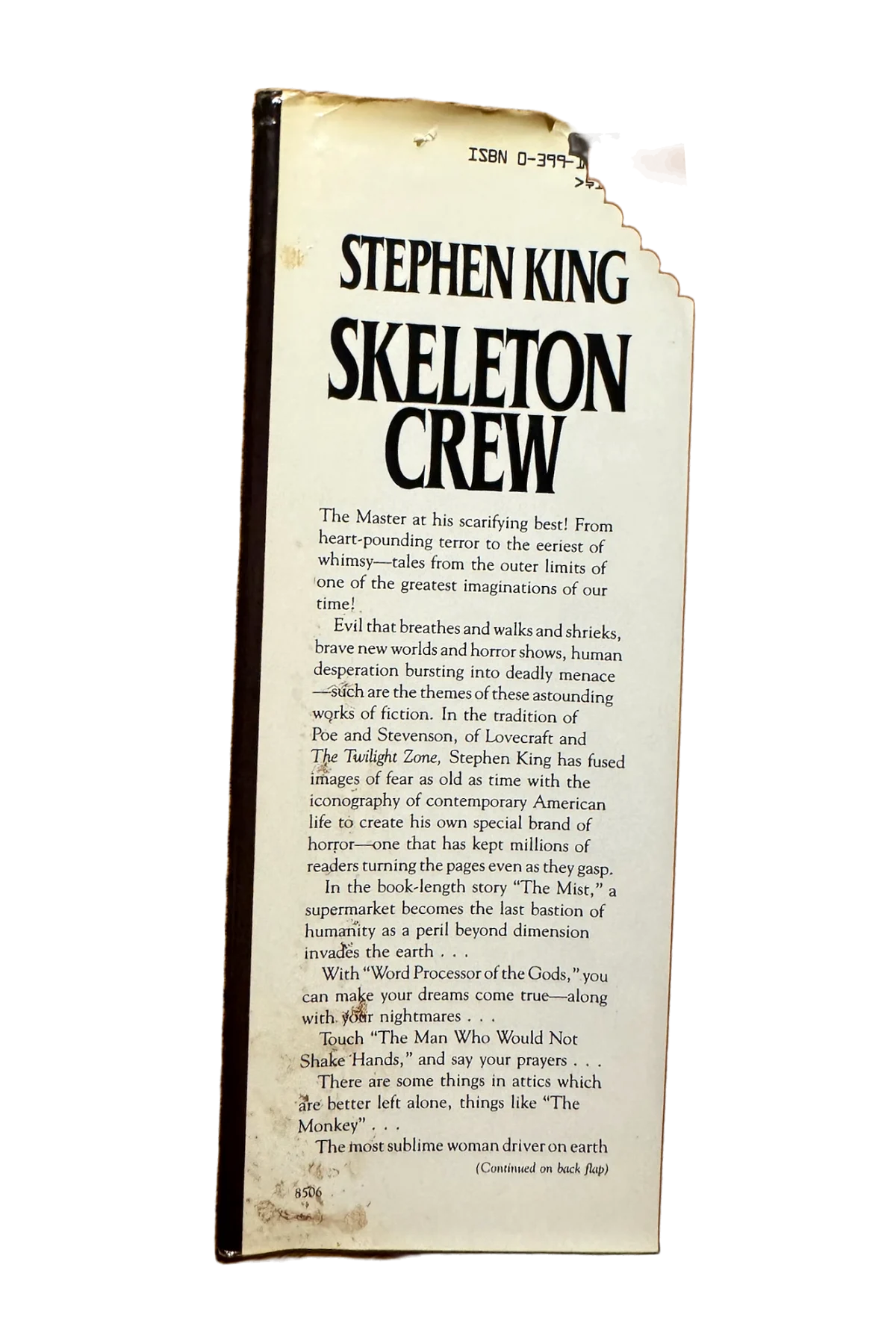 Skeleton Crew Front Dust-Jacket Flap