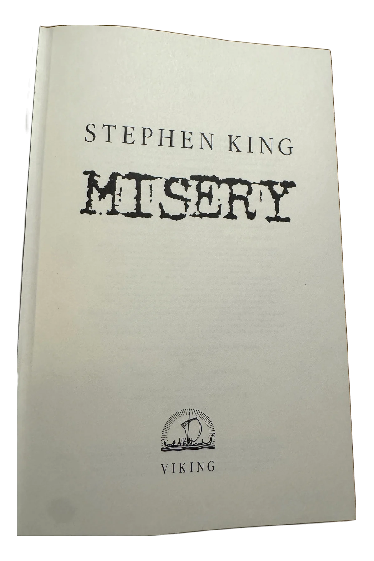 Misery Title Page