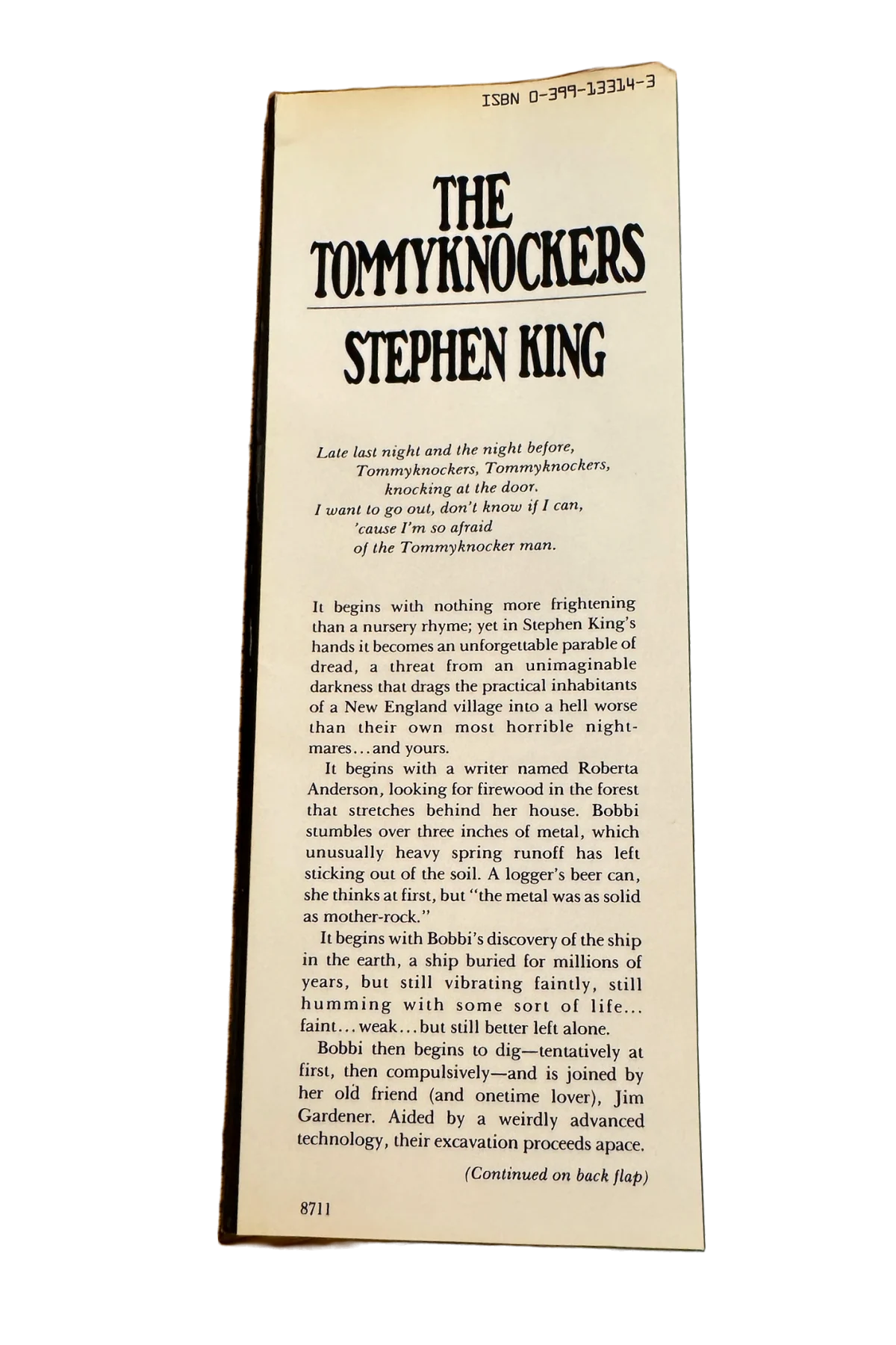 The Tommyknockers Front Dust-Jacket Flap