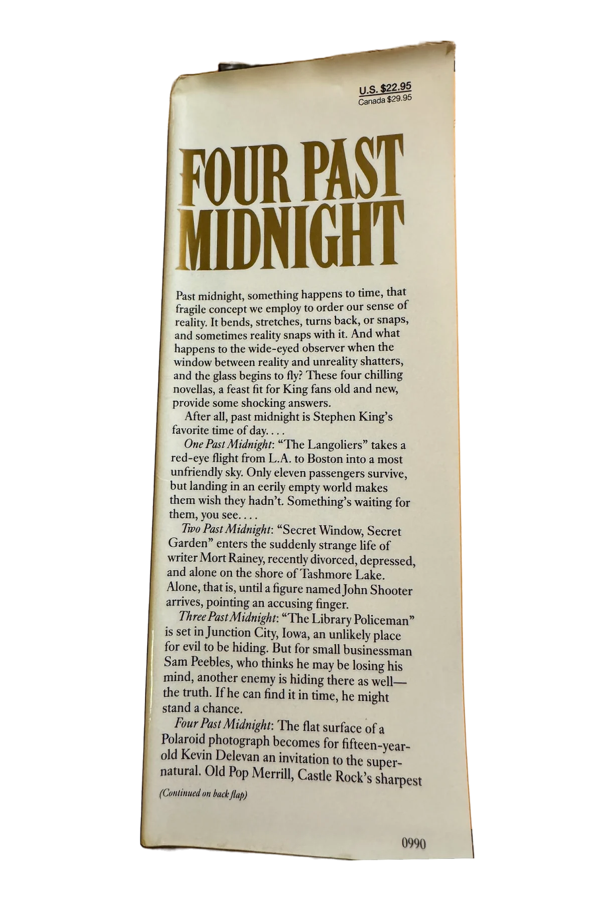 Four Past Midnight Front Dust-Jacket Flap