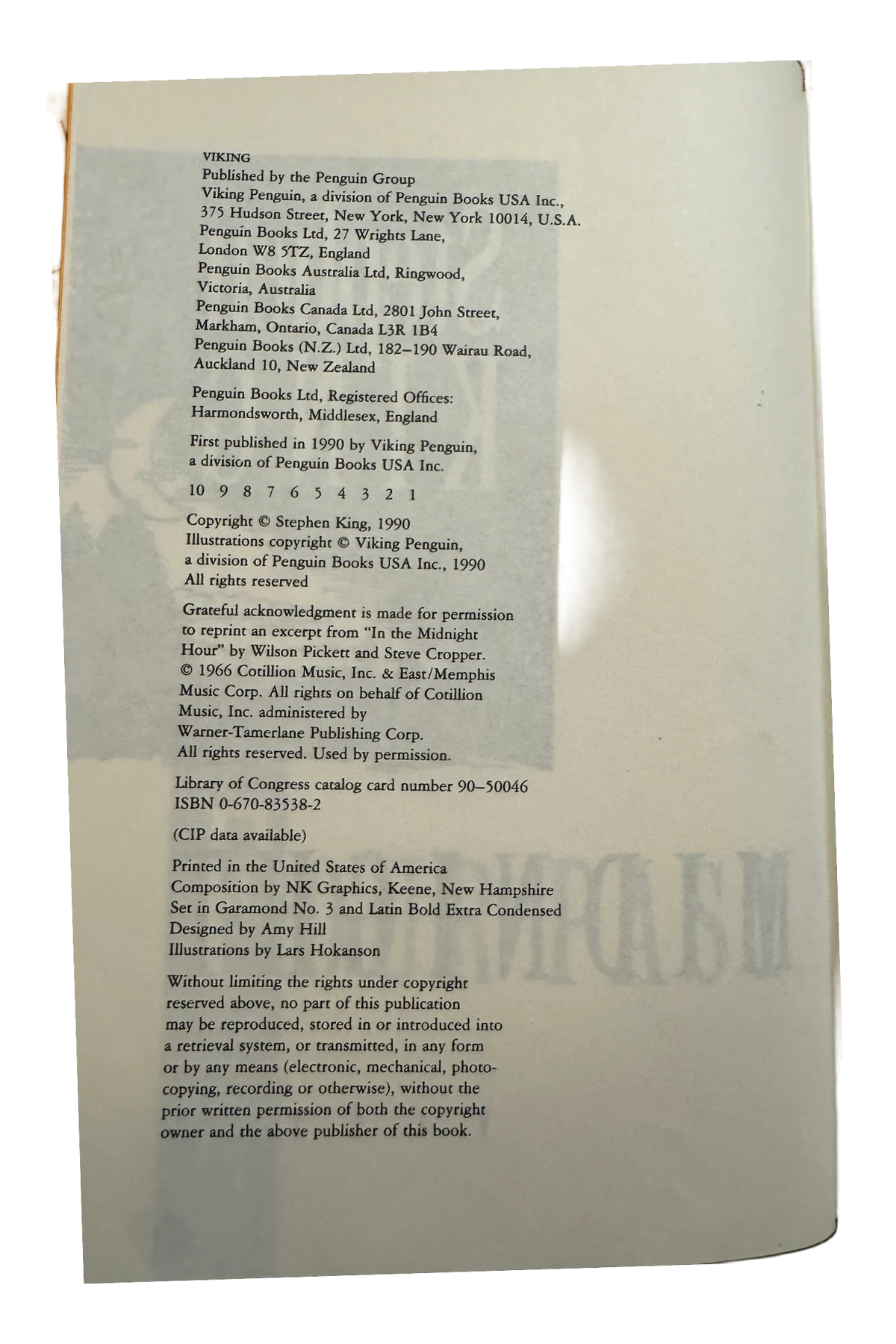 Four Past Midnight Copyright Page