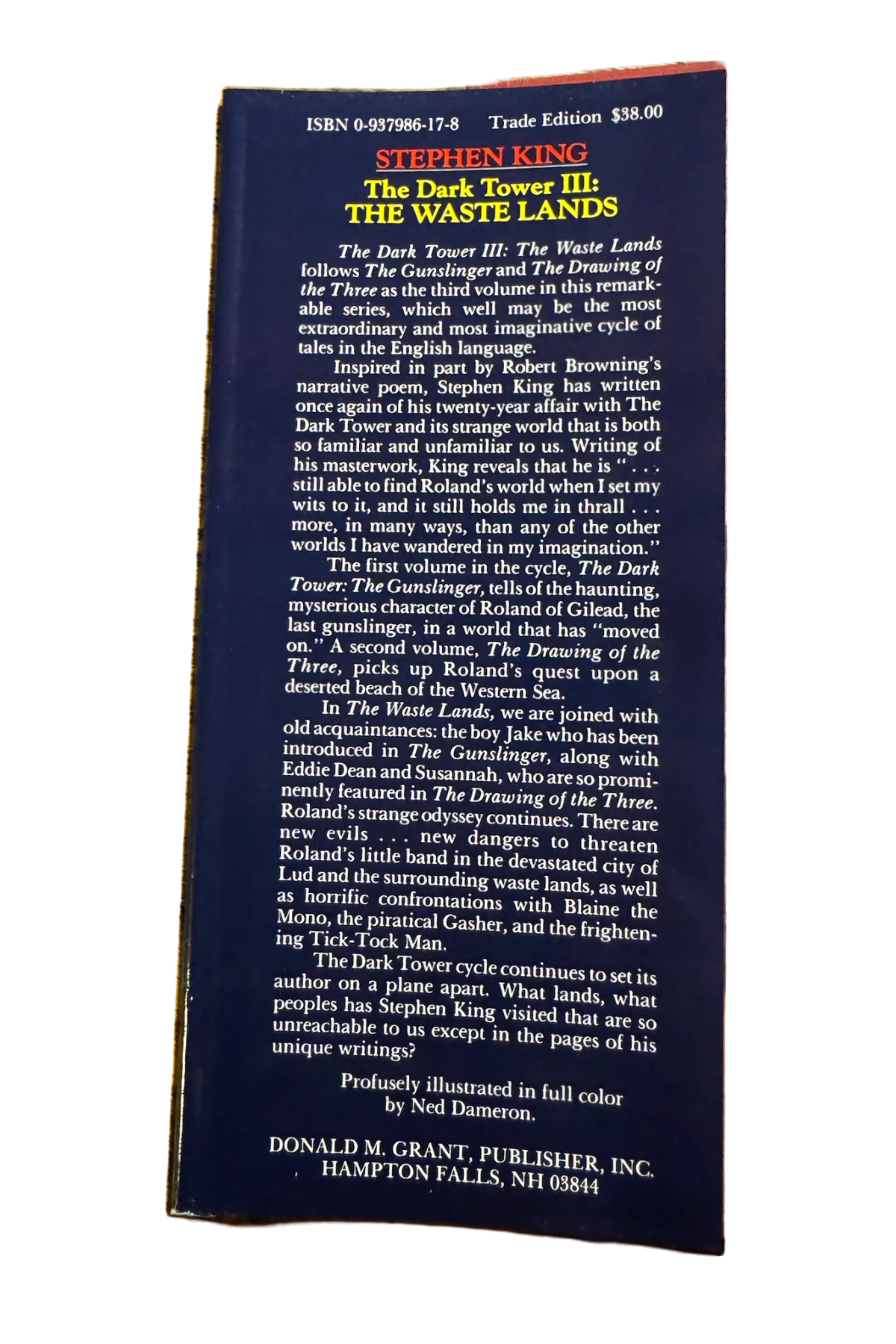 Dark Tower III:The Waste Lands Front Dust-Jacket Flap
