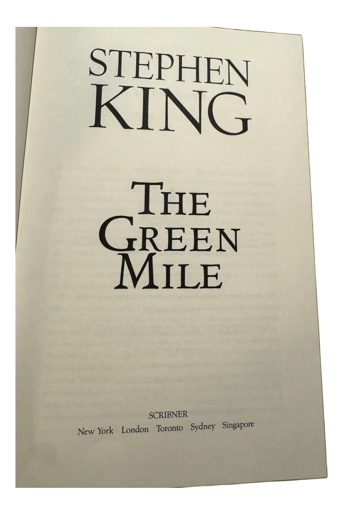 The Green Mile Title Page