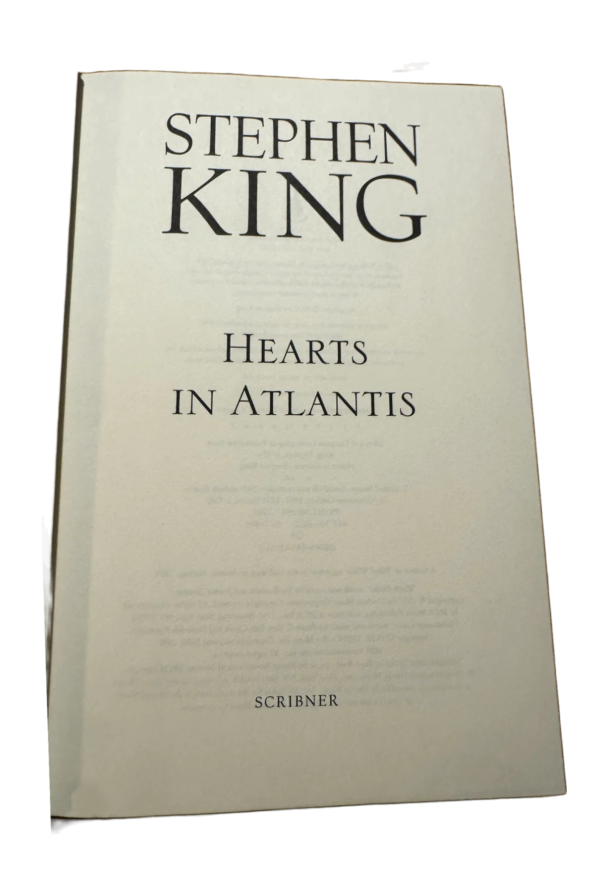 Hearts in Atlantis Title Page