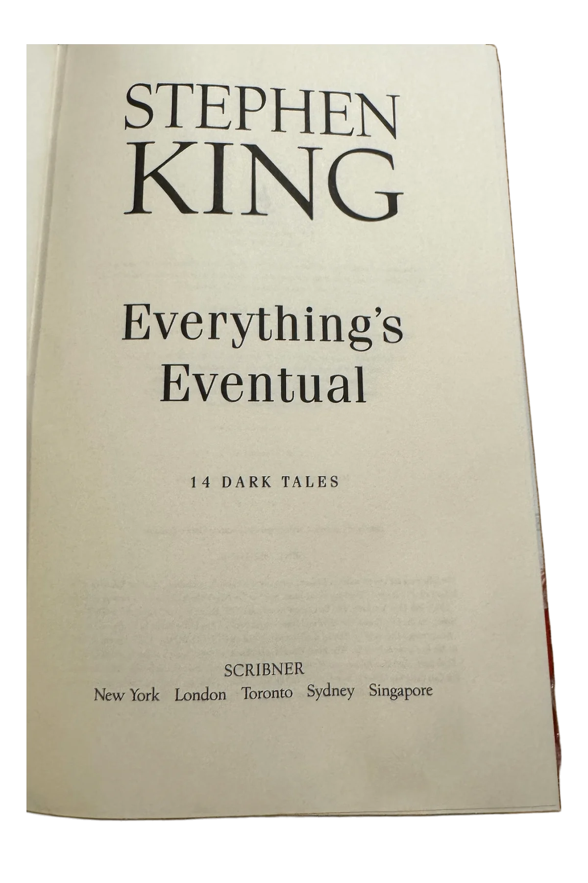 Everything's Eventual Title Page