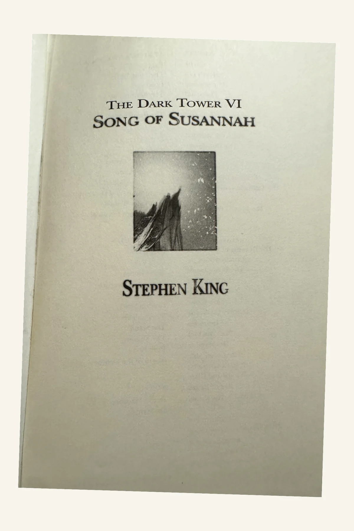 Dark Tower VI:Song of Susannah Title Page