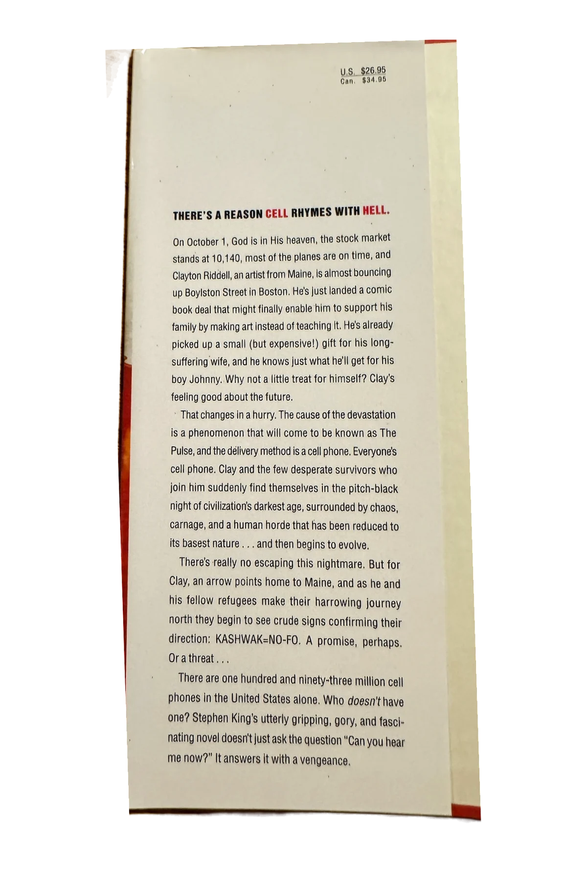 Cell Front Dust-Jacket Flap