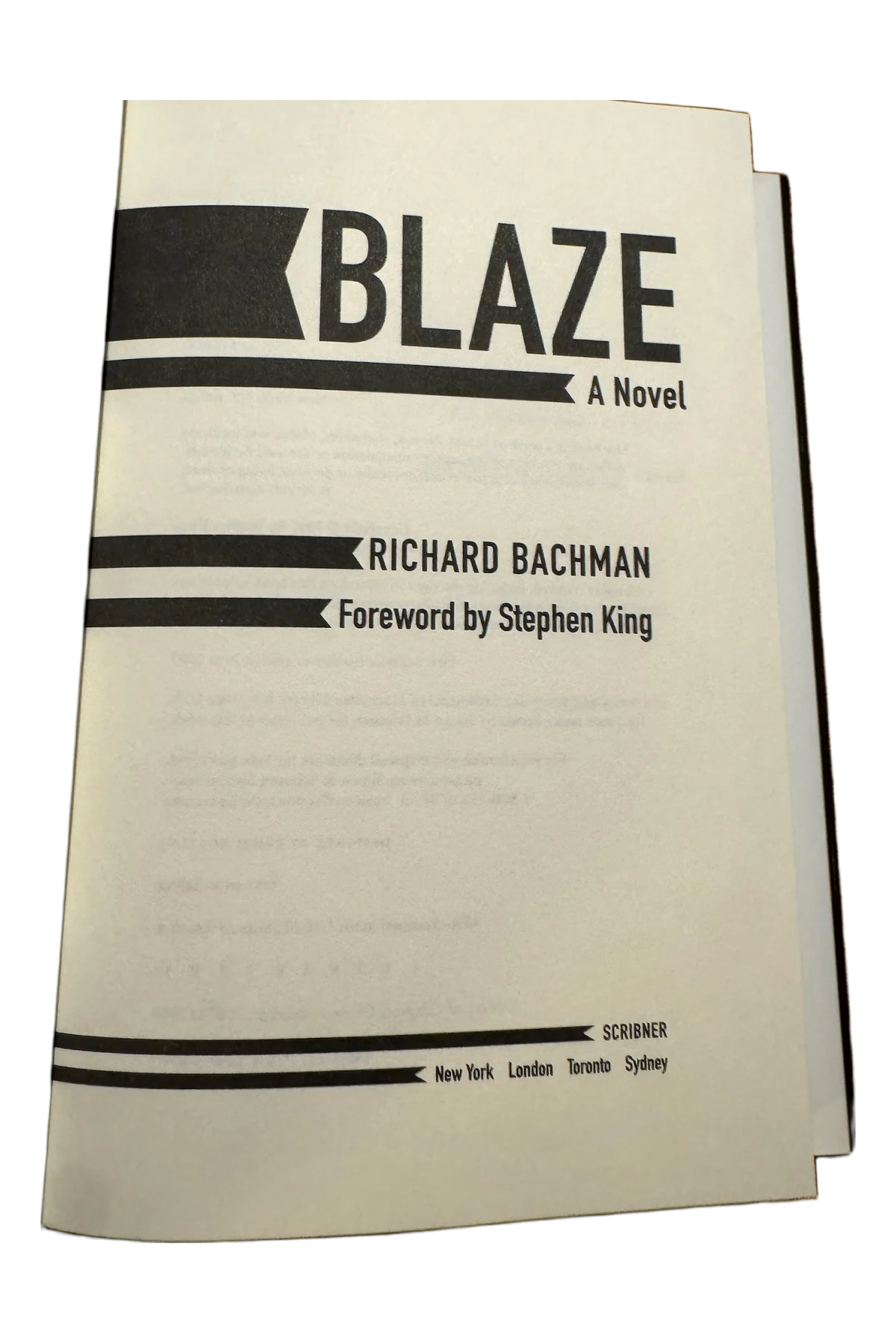 Blaze Title Page