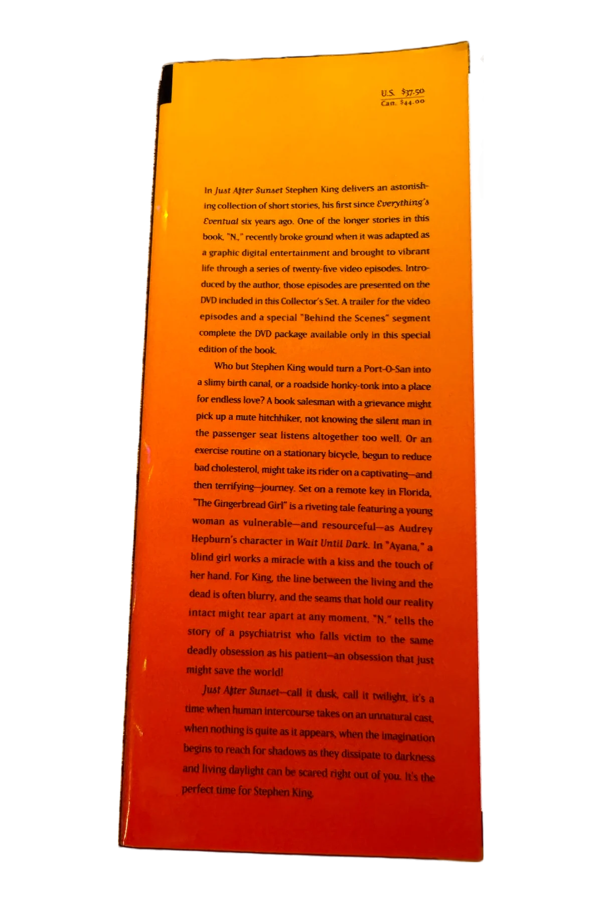Just After Sunset Front Dust-Jacket Flap