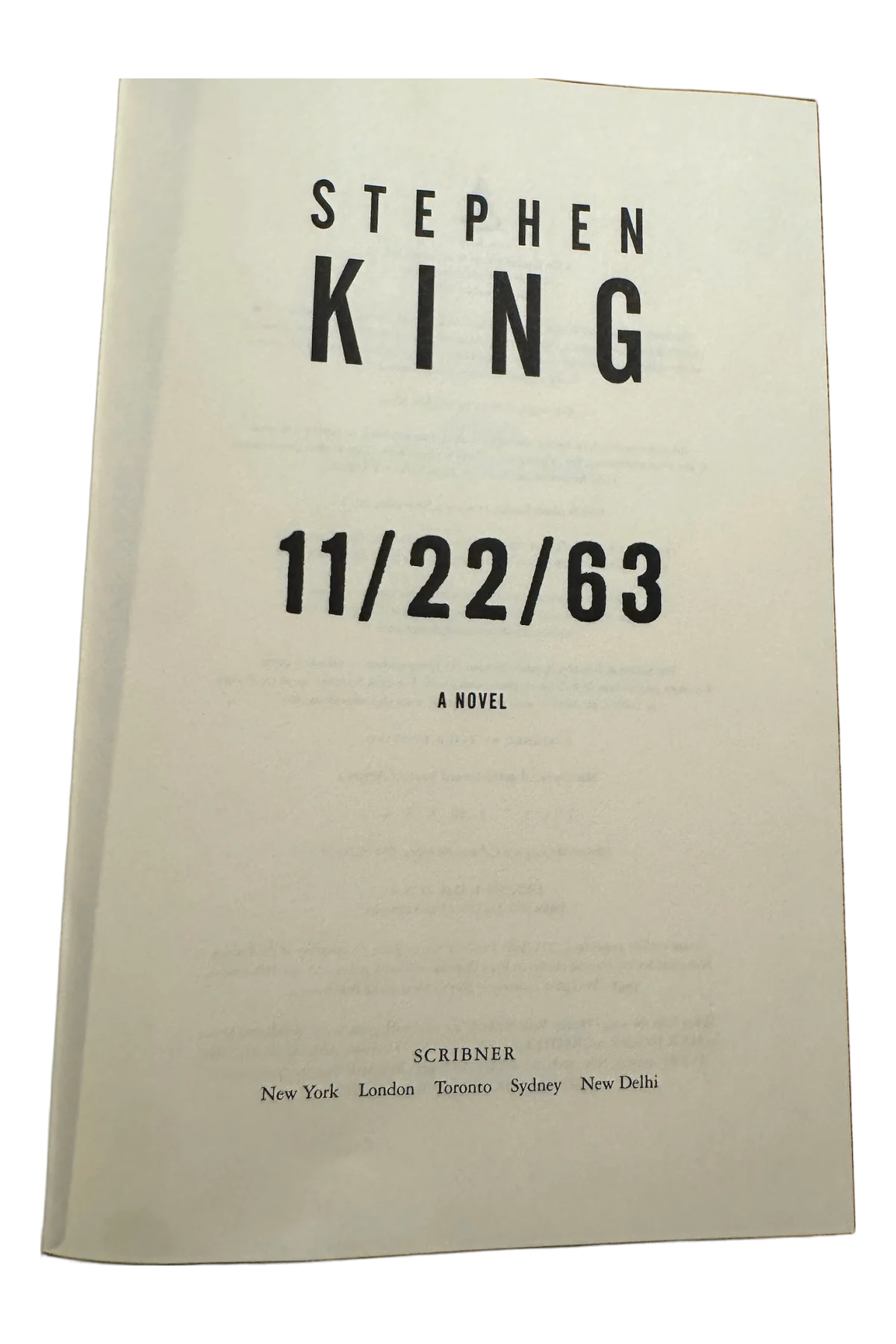 11/22/63 Title Page