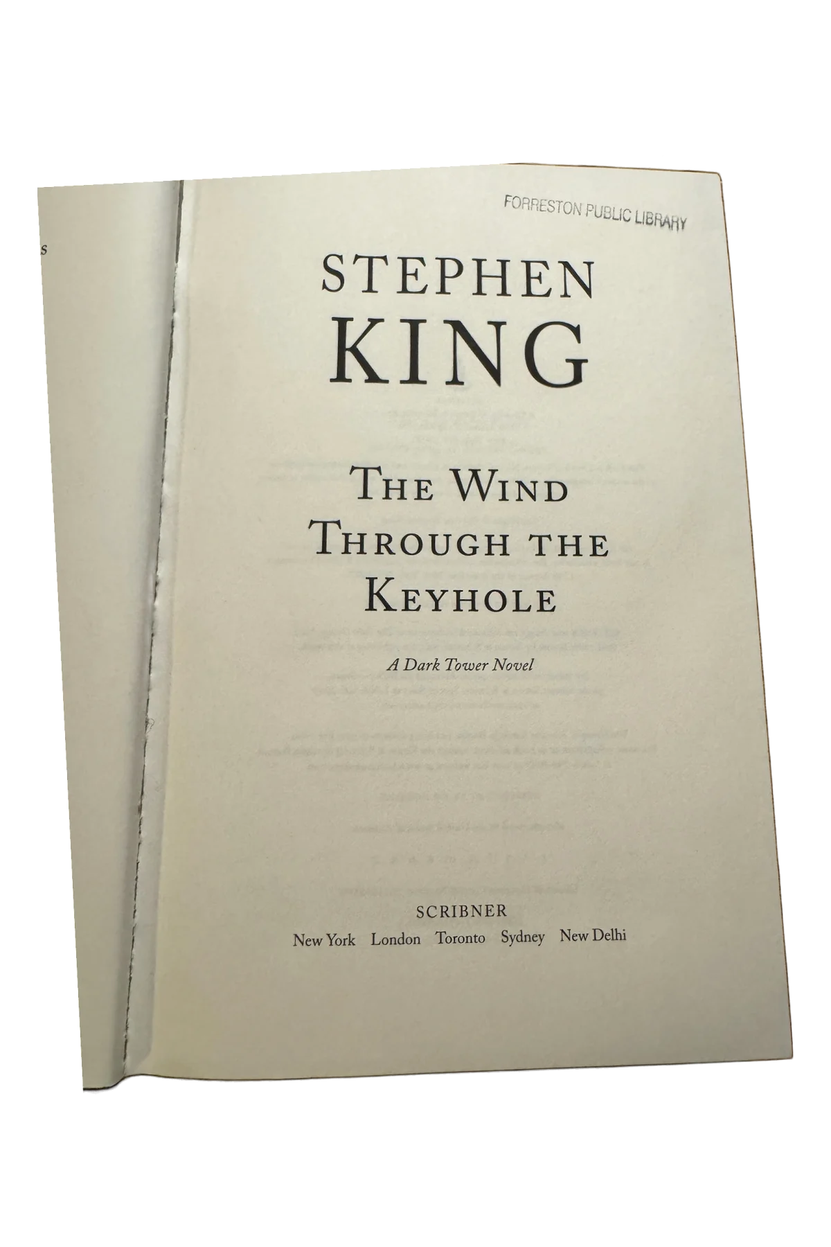 The Dark Tower: The Wind Through the Keyhole Title Page