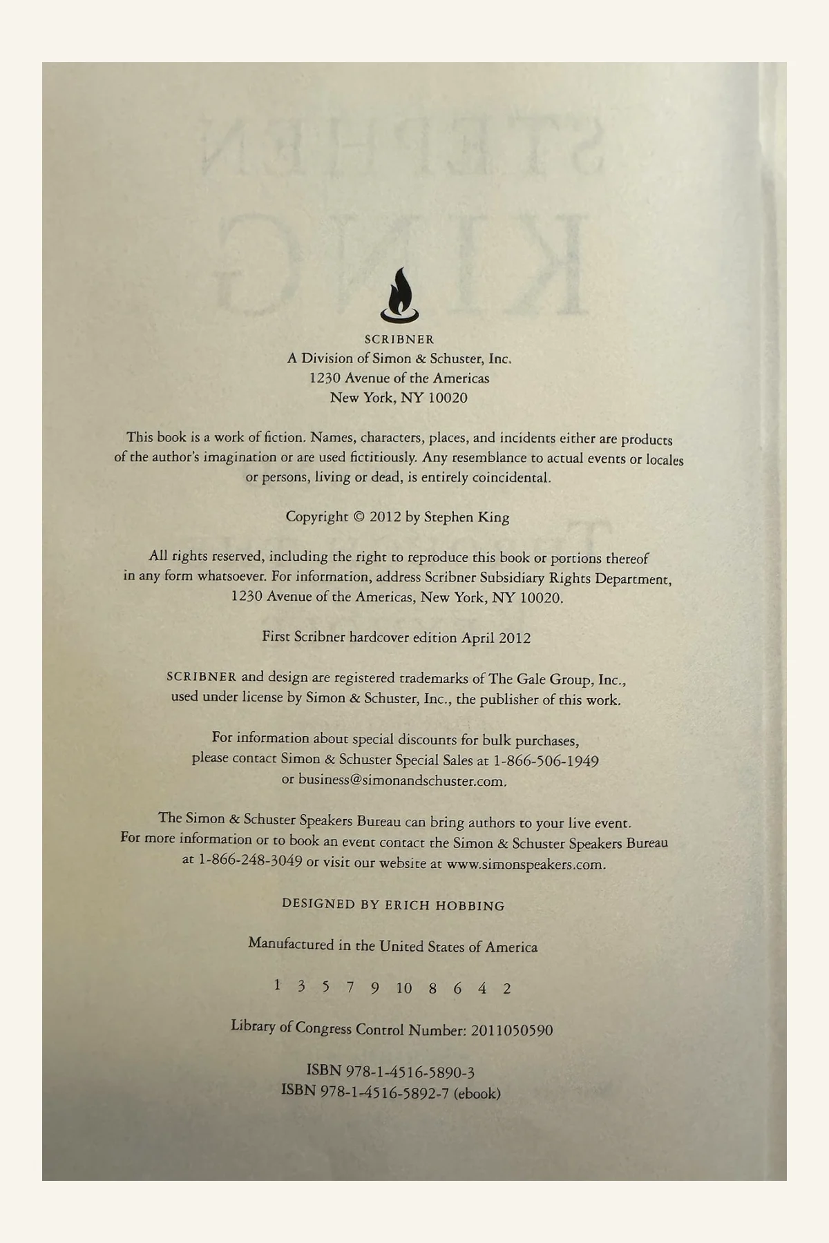 The Dark Tower: The Wind Through the Keyhole Copyright Page