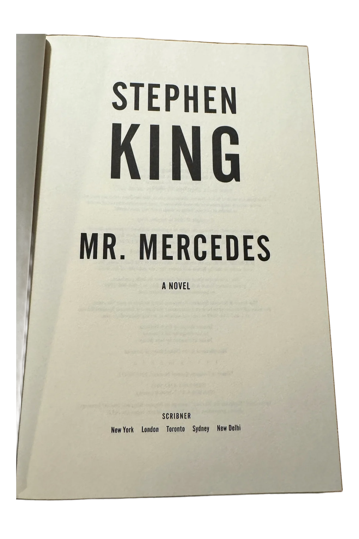 Mr. Mercedes Title Page