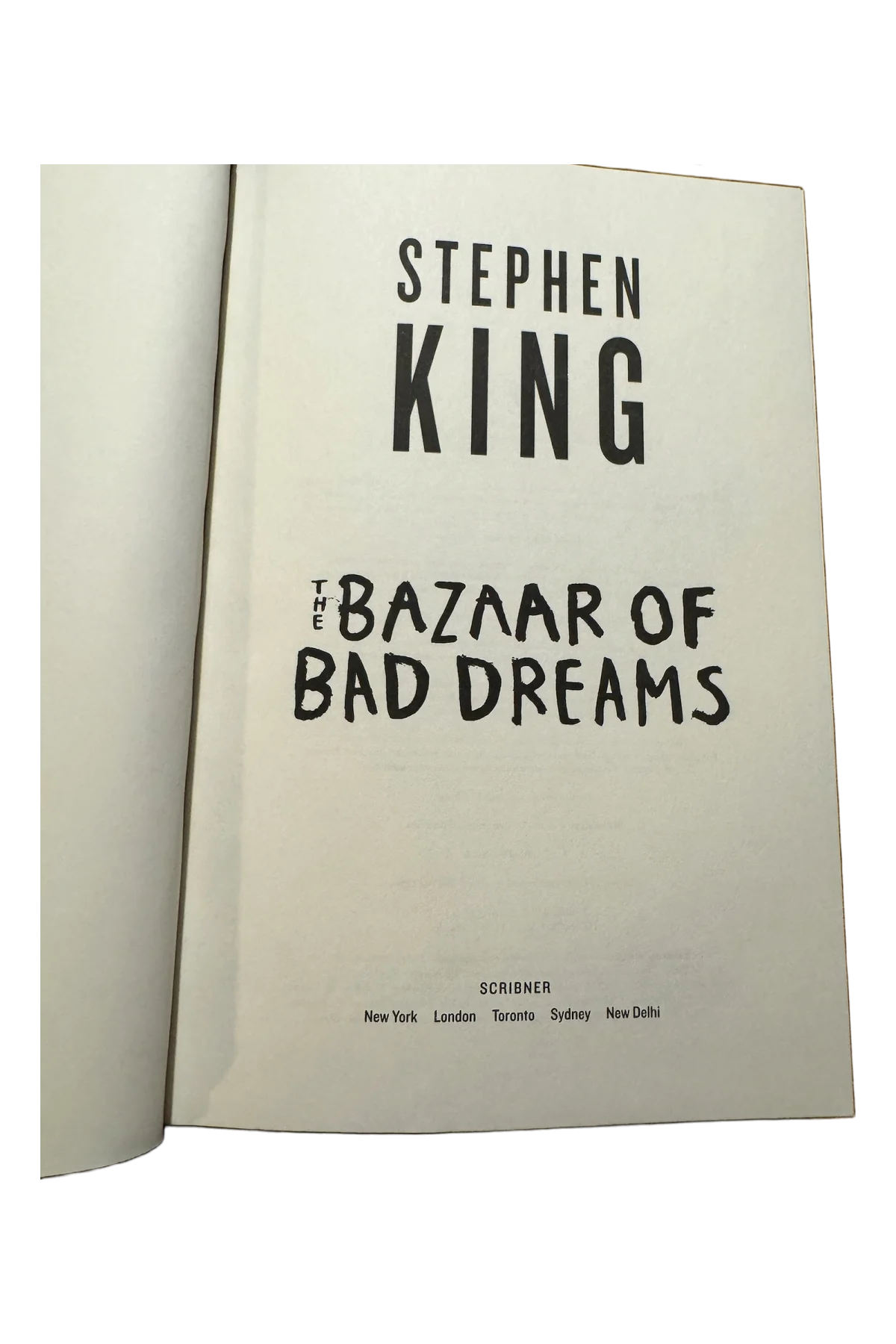 The Bazaar of Bad Dreams Title Page