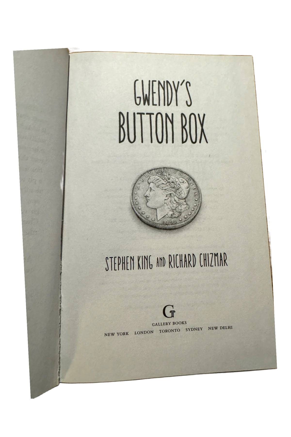 Gwendy's Button Box Title Page