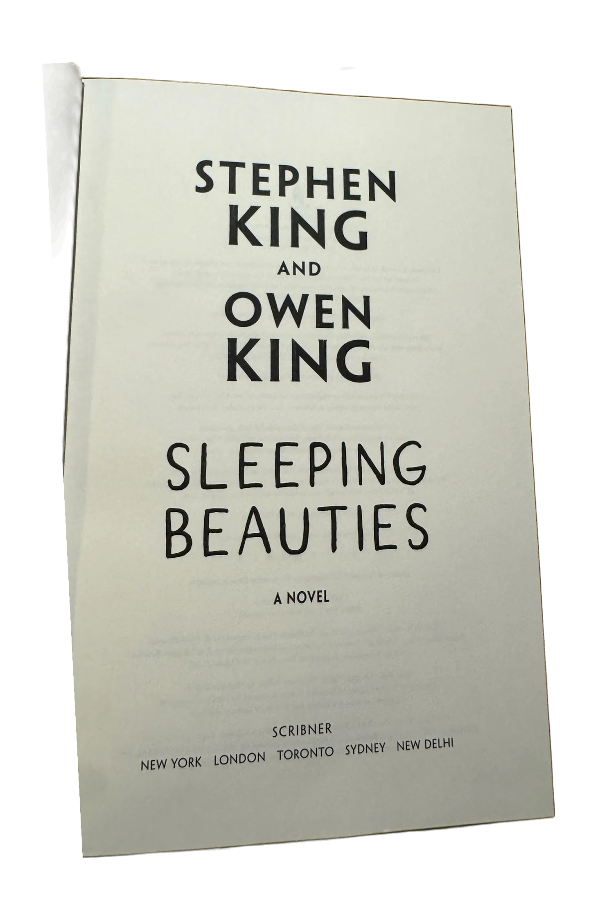 Sleeping Beauties Title Page