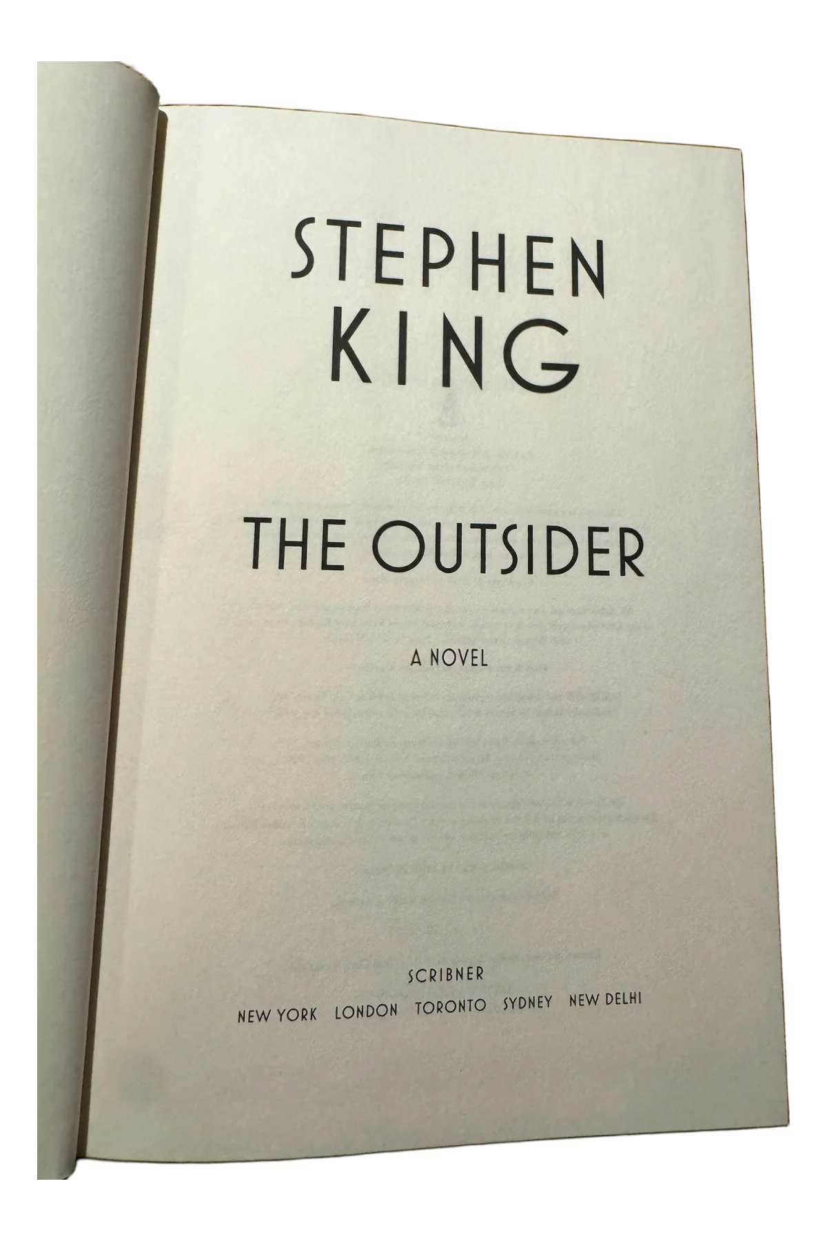 The Outsider Title Page