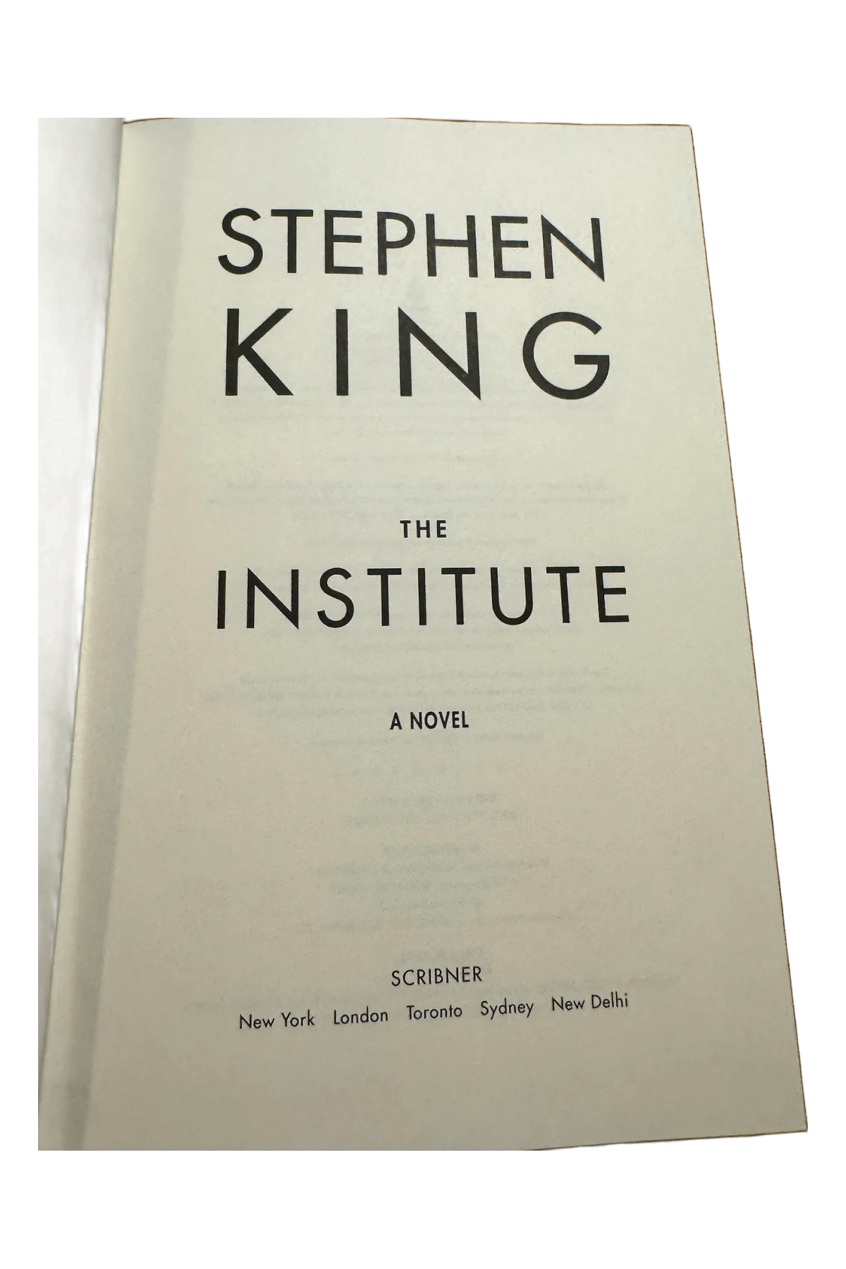 The Institute Title Page