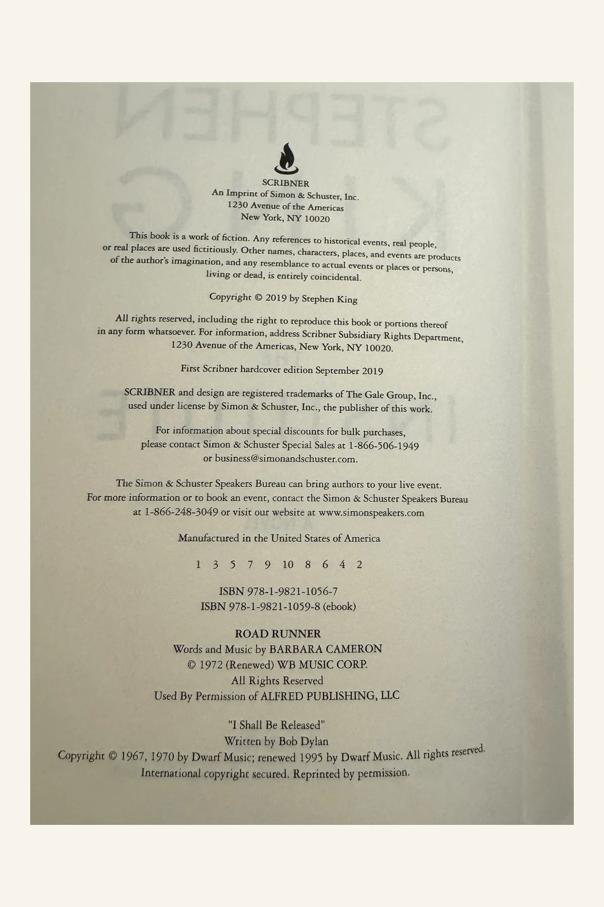 The Institute Copyright Page