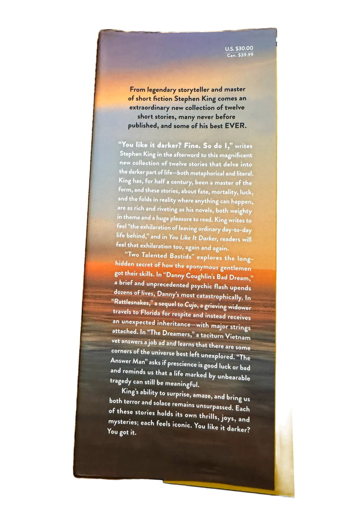 You Like It Darker Front Dust-Jacket Flap