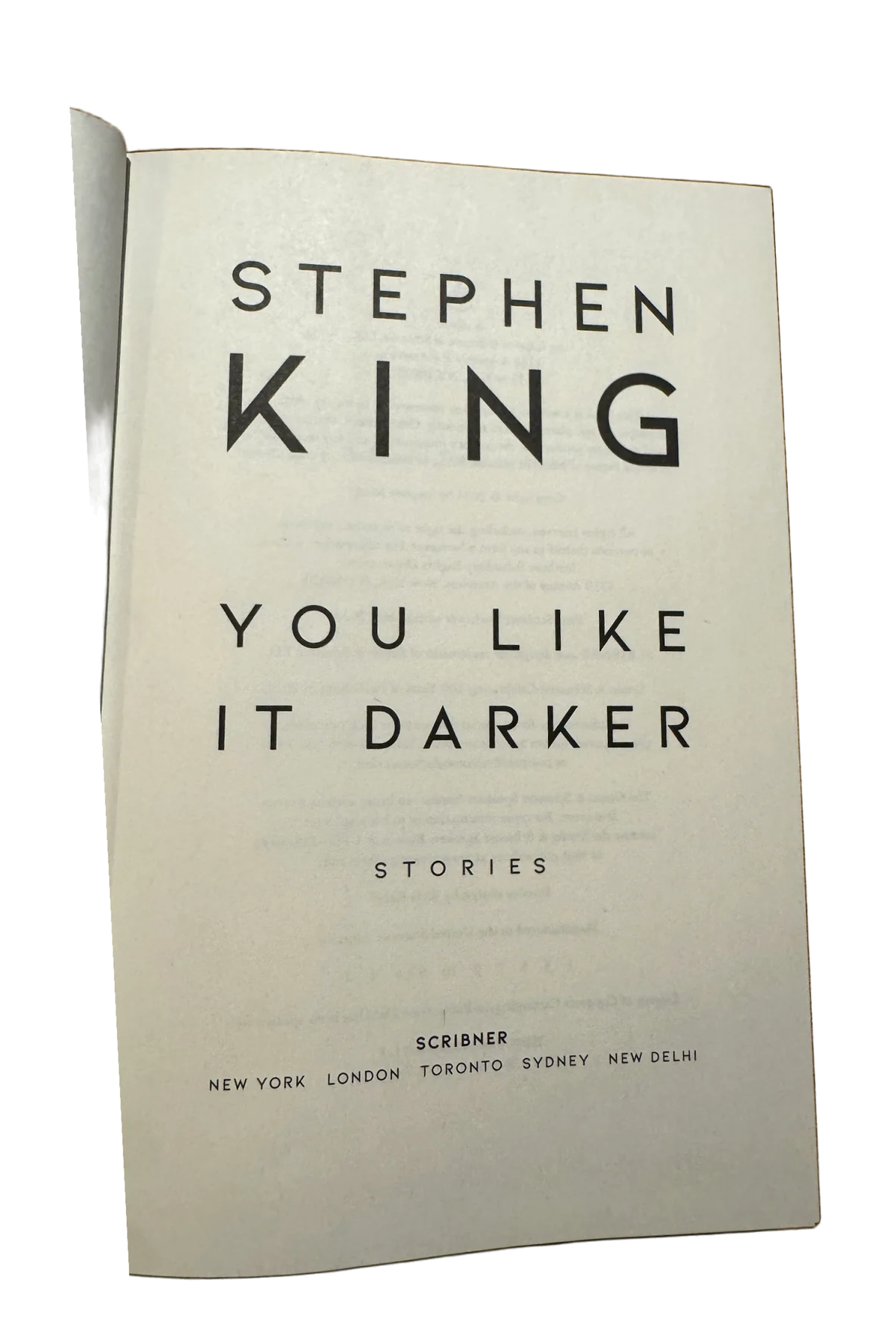 You Like It Darker Title Page
