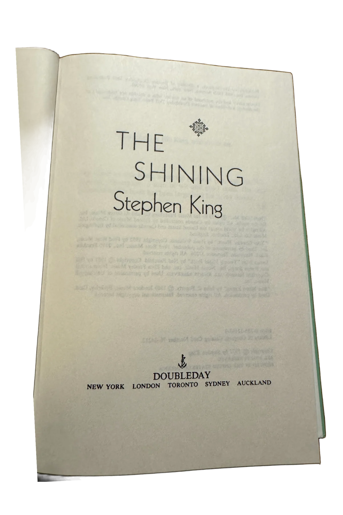 The Shining Title Page