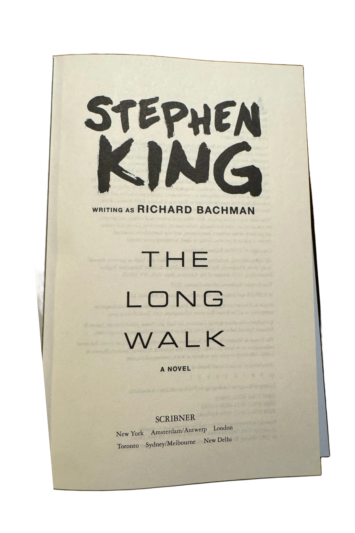 The Long Walk Title Page