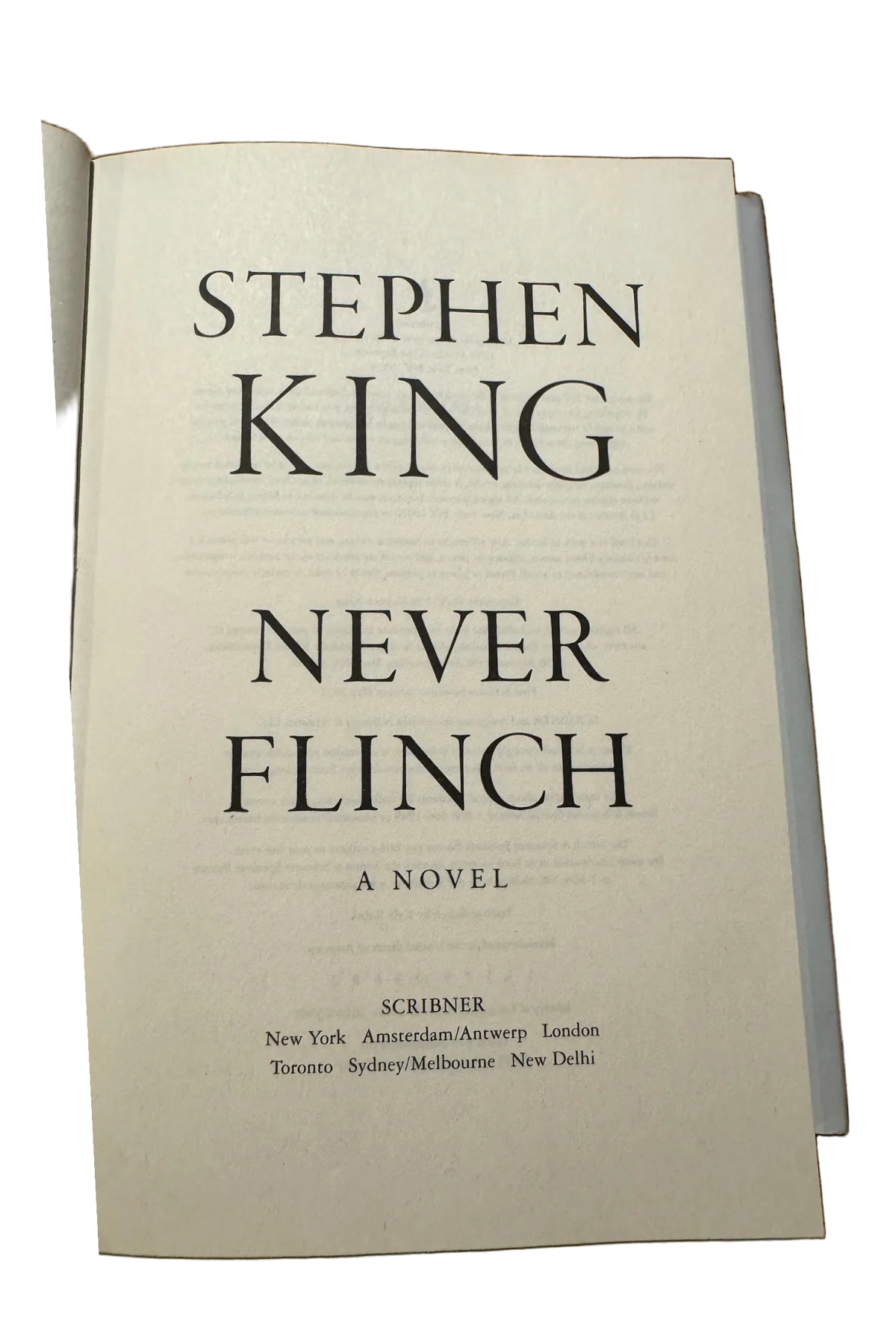 Never Flinch Title Page