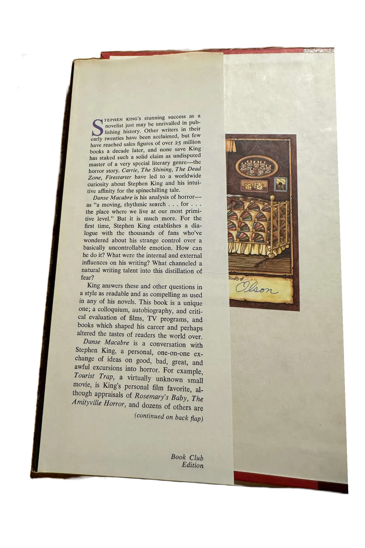 Danse Macabre Front Dust-Jacket Flap
