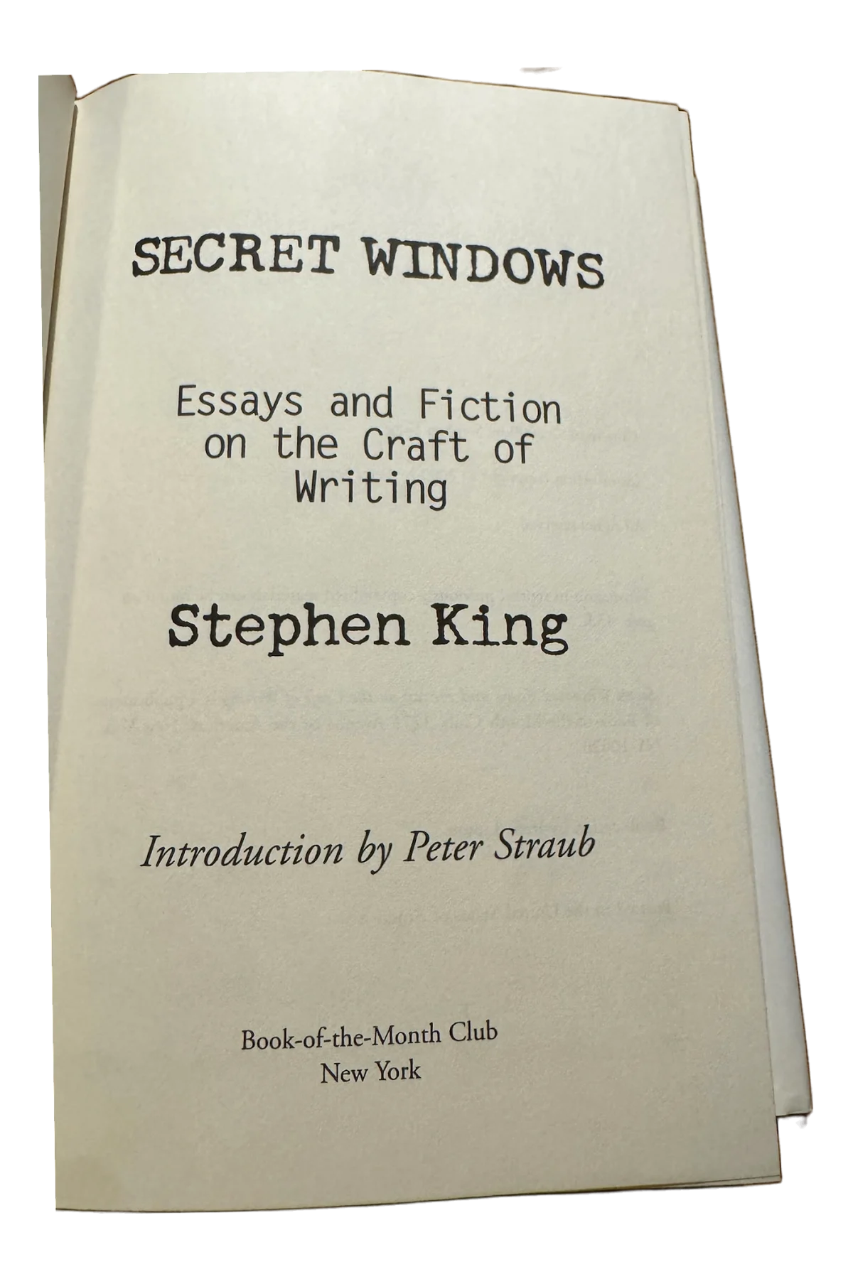 Secret Windows Title Page