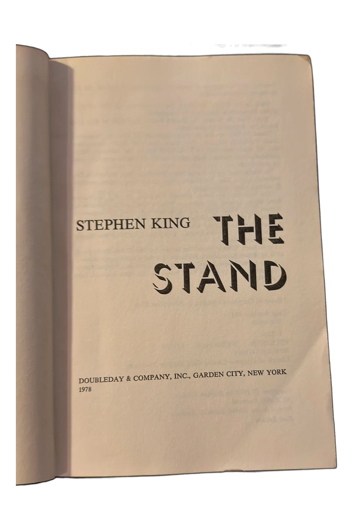 The Stand Title Page