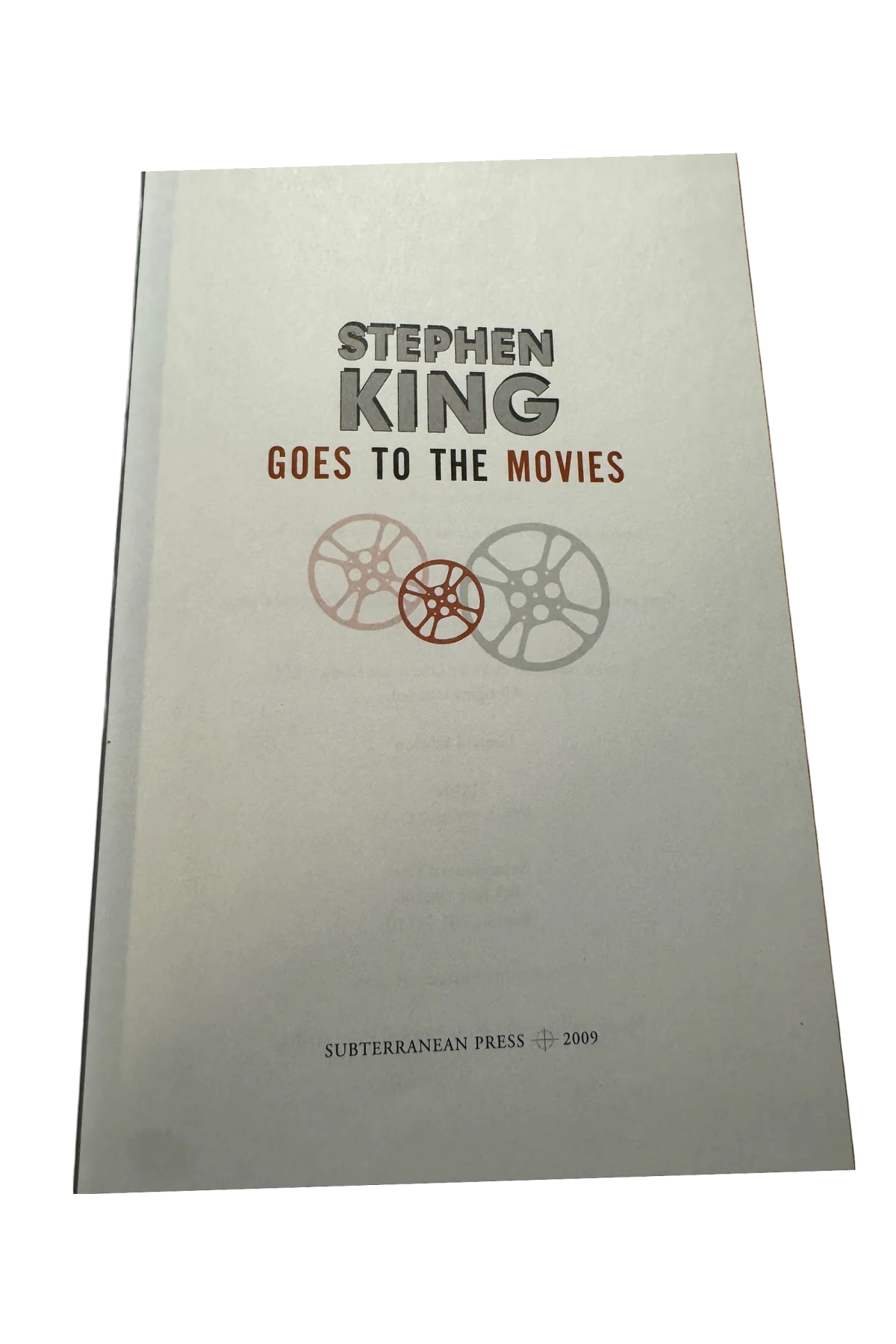 Stephen King Goes to the Movies Title Page