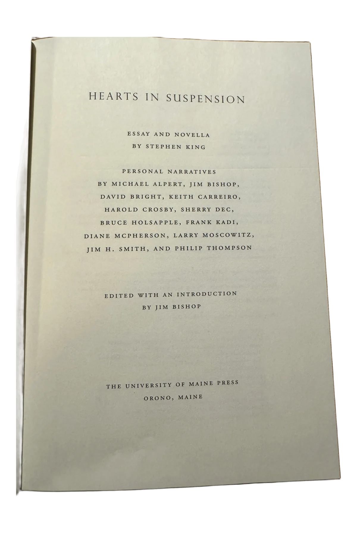 Hearts in Suspension Title Page