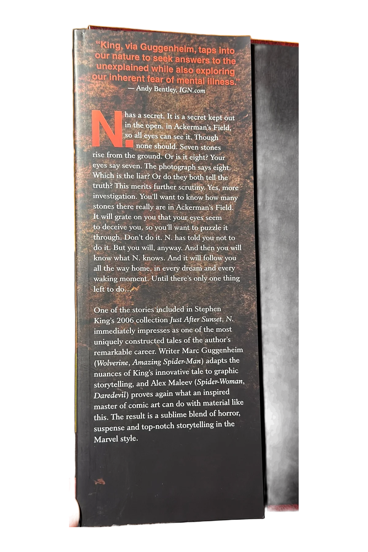 Stephen King’s N. -Illustrated Edition Front Dust-Jacket Flap